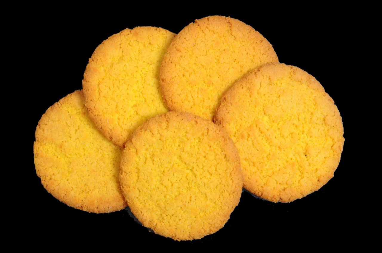Bright saffron-yellow cookies